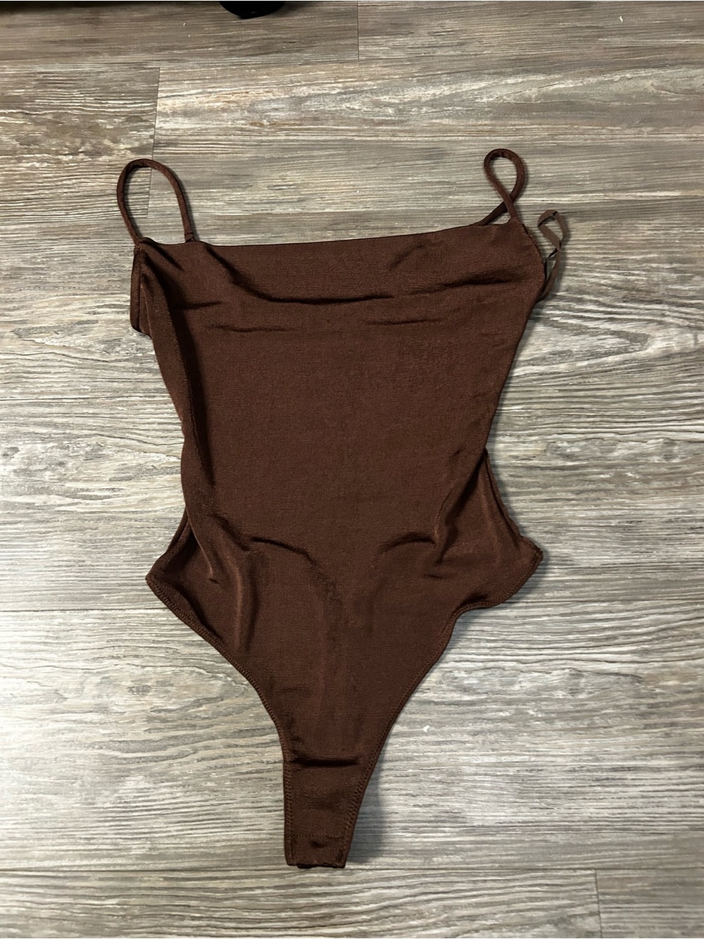 Free people Chocolate Brown Ribbed One-Piece Bodysuit